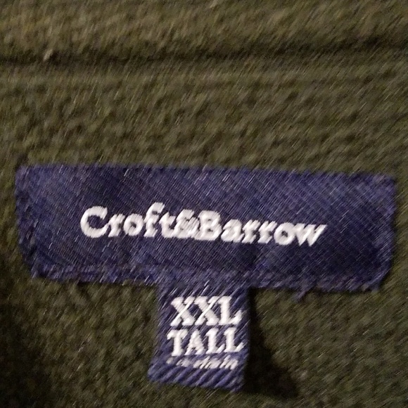 Fall Sale-Dark Green Fleece 1/4 Zip - Picture 2 of 3